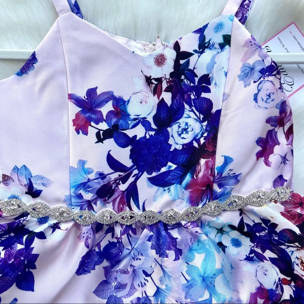 NWT Rare Editions hi-low dress special occasion wedding party size 6 girls - Picture 2 of 9